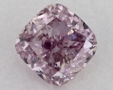 GIA 0.29 Carat Fancy Intense Pink Purple-SI2 Cushion Modified Cut Diamond